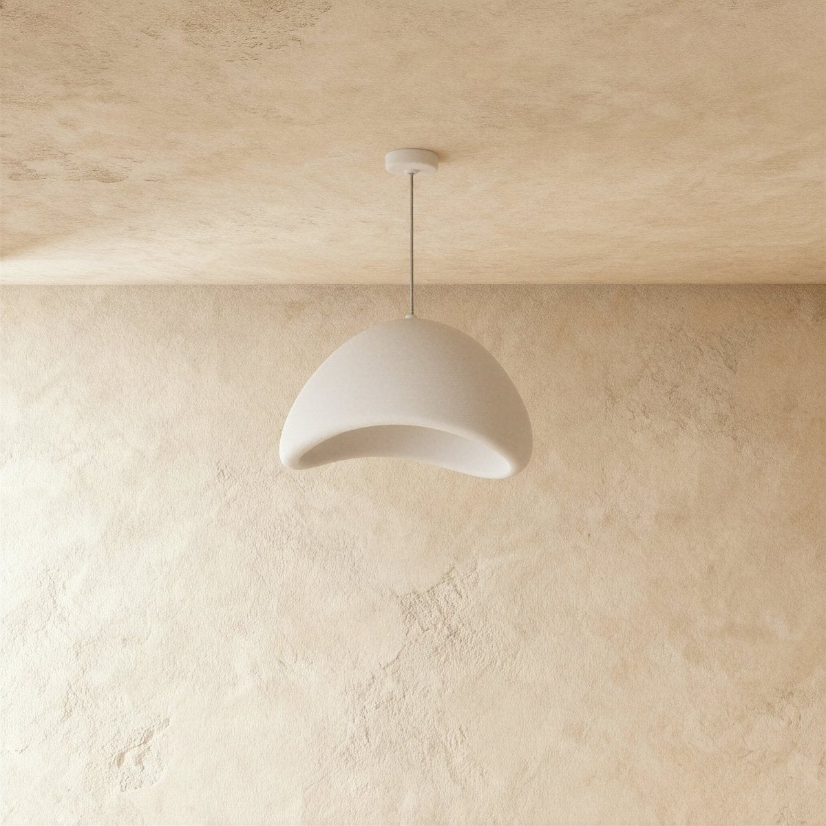 Japanse Minimalistische Hanglamp Met Organische Vorm En Zachte Sfeerverlichting | Restfield